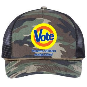 Vote Remove Stubborn Orange Stains Retro Rope Trucker Hat Cap