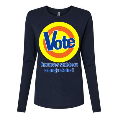 Vote Remove Stubborn Orange Stains Womens Cotton Relaxed Long Sleeve T-Shirt