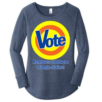 Vote Remove Stubborn Orange Stains Women's Perfect Tri Tunic Long Sleeve Shirt