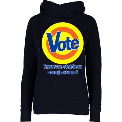 Vote Remove Stubborn Orange Stains Womens Funnel Neck Pullover Hood