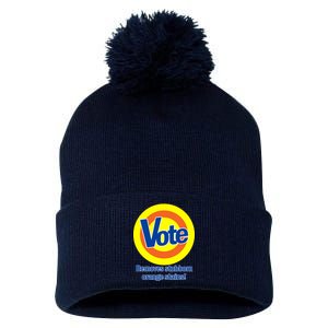 Vote Remove Stubborn Orange Stains Pom Pom 12in Knit Beanie