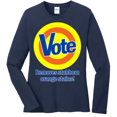 Vote Remove Stubborn Orange Stains Ladies Long Sleeve Shirt