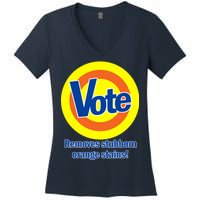 Vote Remove Stubborn Orange Stains Women's V-Neck T-Shirt