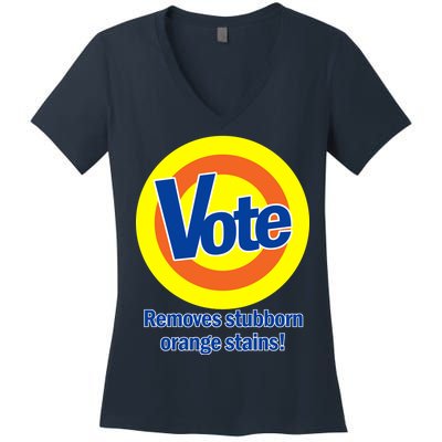 Vote Remove Stubborn Orange Stains Women's V-Neck T-Shirt