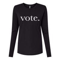 Vote Simple Logo Womens Cotton Relaxed Long Sleeve T-Shirt