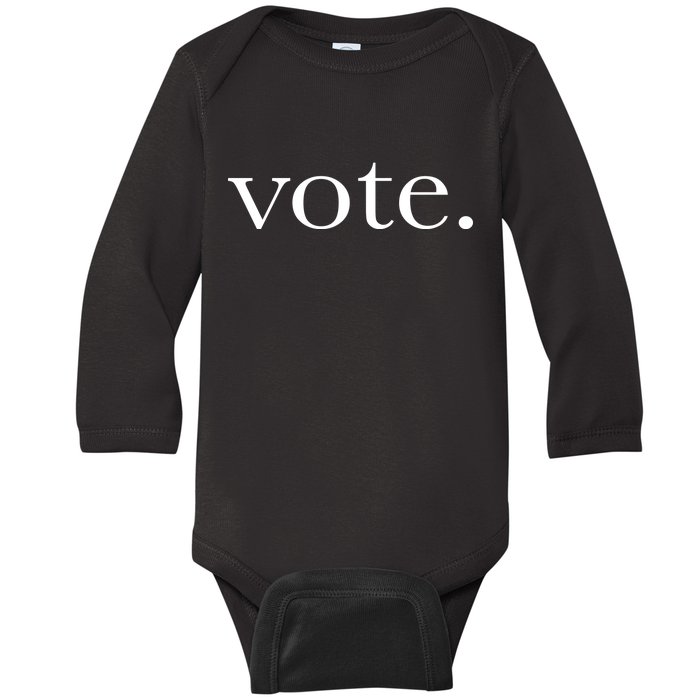 Vote Simple Logo Baby Long Sleeve Bodysuit