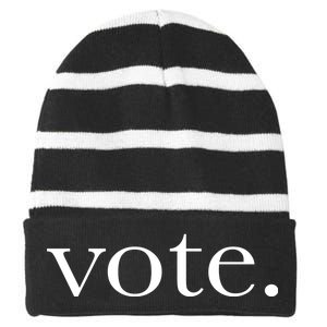 Vote Simple Logo Striped Beanie with Solid Band