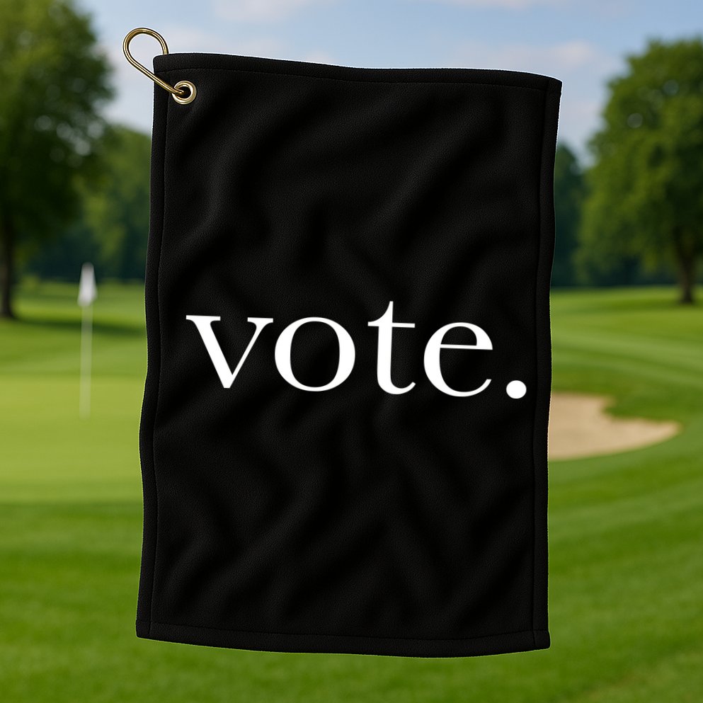 Vote Simple Logo Golf Towel
