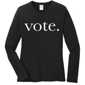 Vote Simple Logo Ladies Long Sleeve Shirt