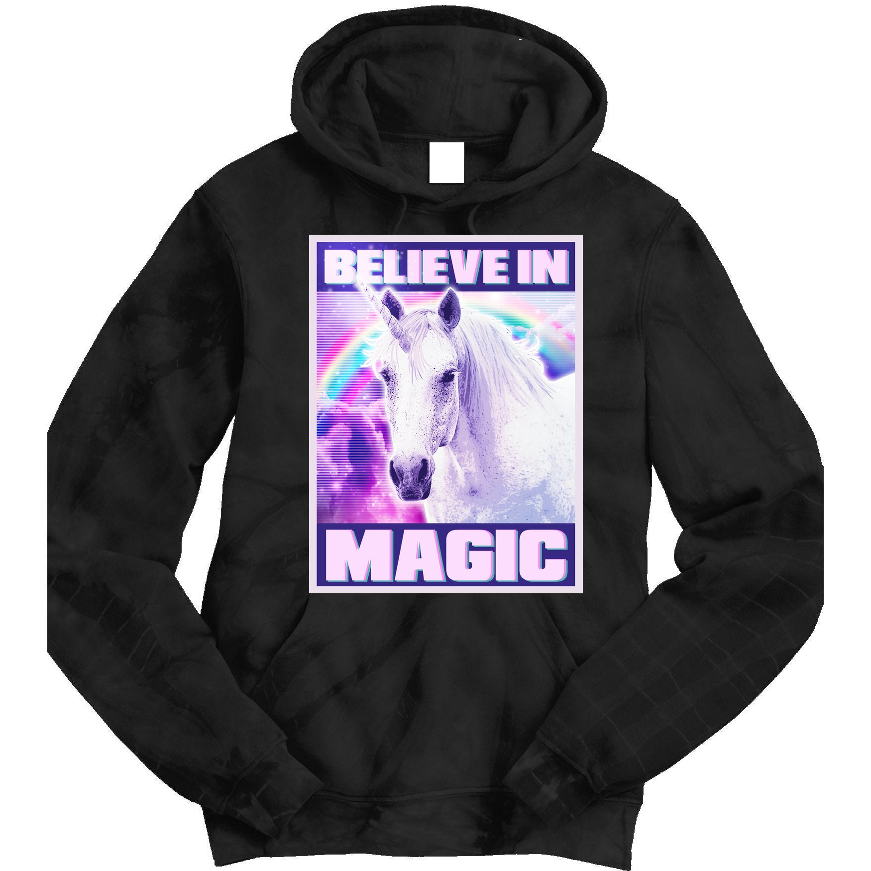 Vote Unicorn Believe in Magic Tie Dye Hoodie