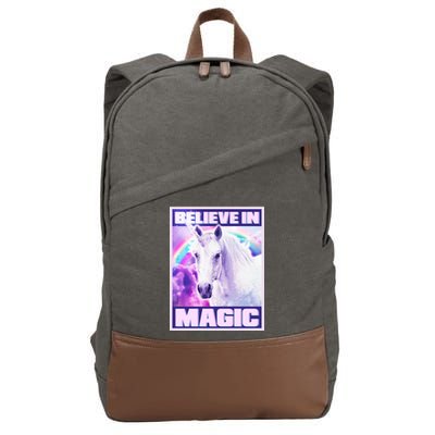 Vote Unicorn Believe in Magic Cotton Canvas Backpack