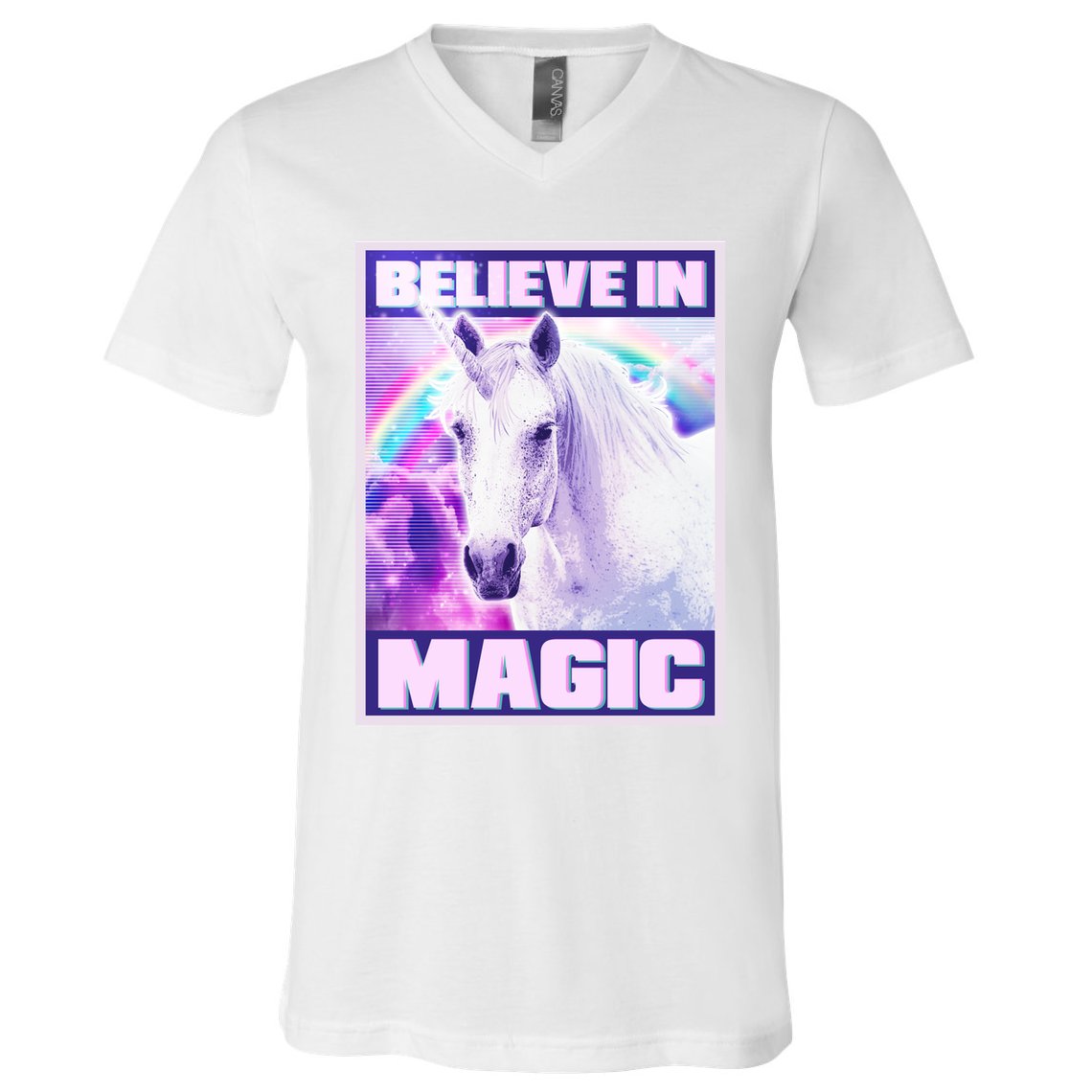 Vote Unicorn Believe in Magic V-Neck T-Shirt