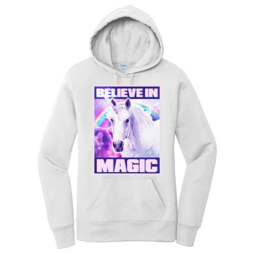 Vote Unicorn Believe in Magic Women's Pullover Hoodie