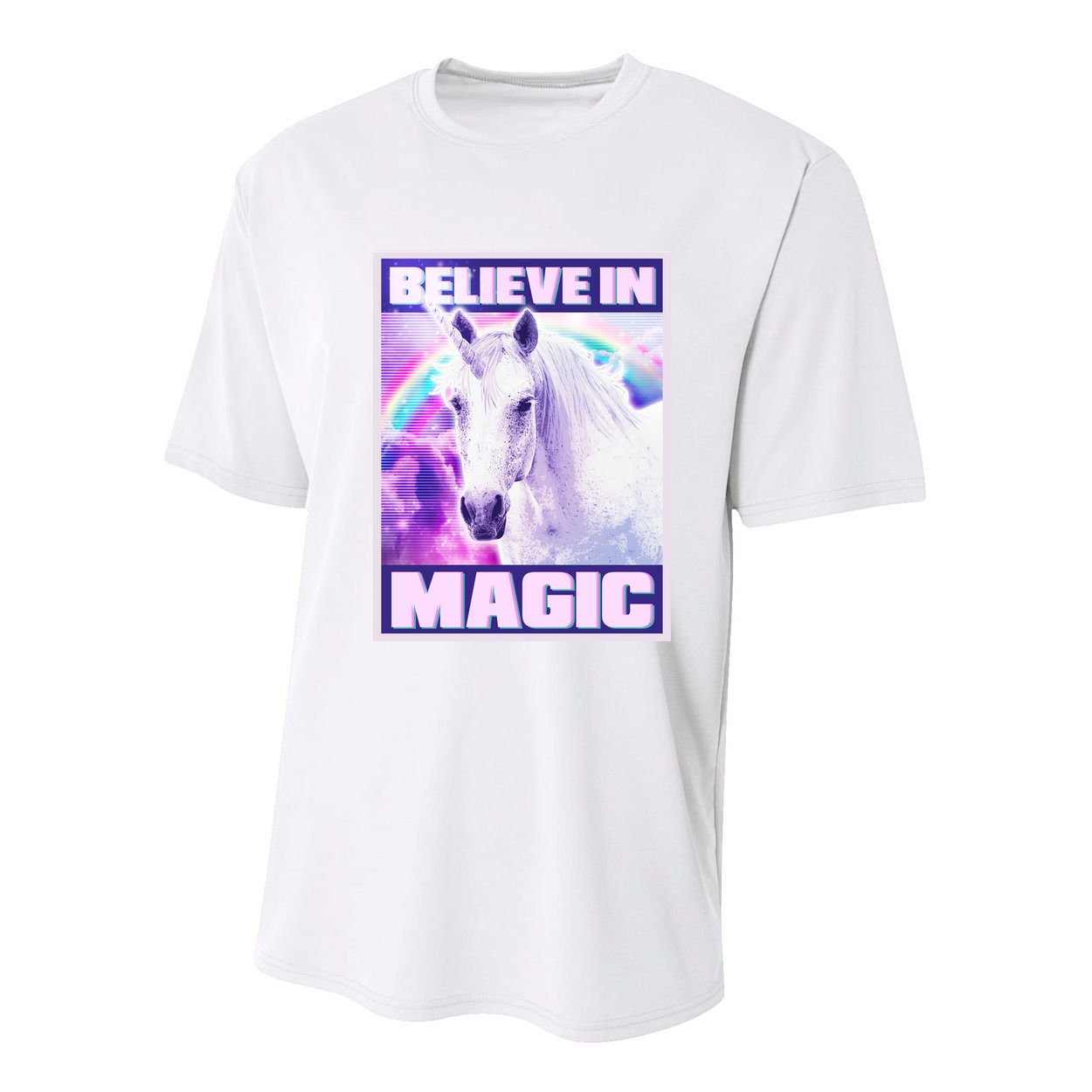 Vote Unicorn Believe in Magic Youth Performance Sprint T-Shirt