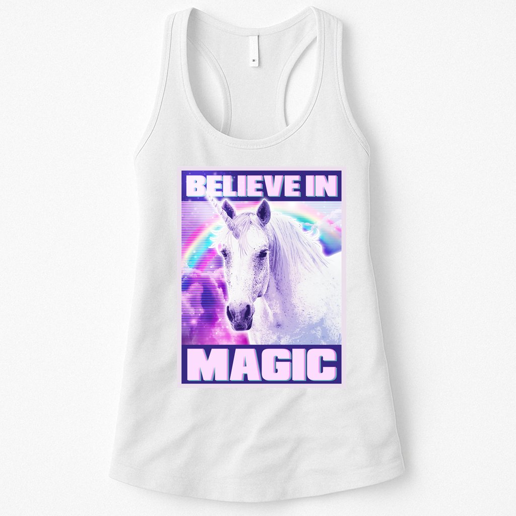 Vote Unicorn Believe in Magic Womens Tank Top