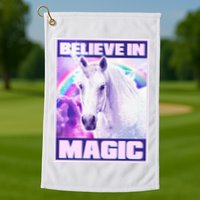 Vote Unicorn Believe in Magic Golf Towel