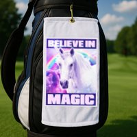 Vote Unicorn Believe in Magic Golf Towel