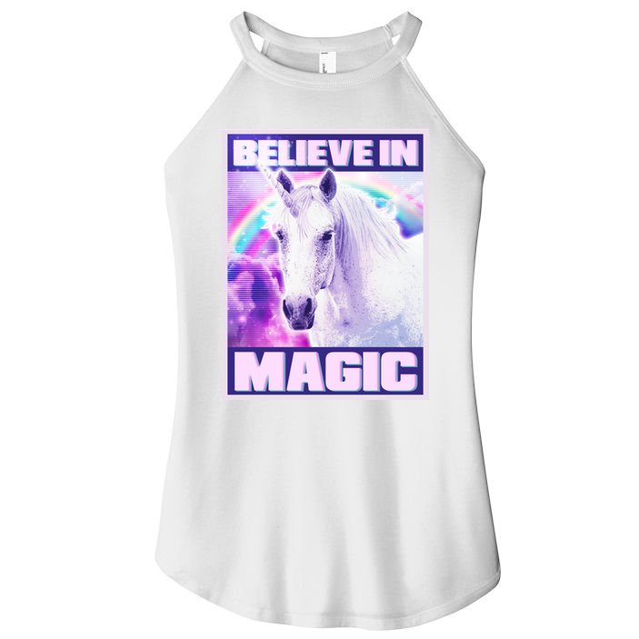 Vote Unicorn Believe in Magic Women's Perfect Tri Rocker Tank
