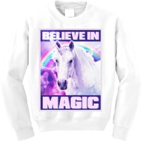 Vote Unicorn Believe in Magic Kids Sweatshirt