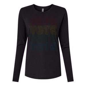 Vote Vote Vote Womens Cotton Relaxed Long Sleeve T-Shirt