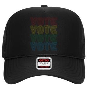 Vote Vote Vote High Crown Mesh Back Trucker Hat