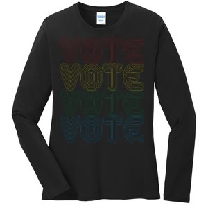 Vote Vote Vote Ladies Long Sleeve Shirt