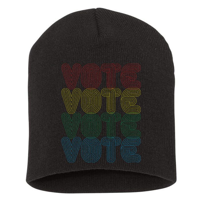 Vote Vote Vote Short Acrylic Beanie