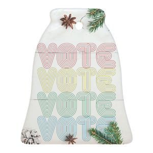 Vote Vote Vote Ceramic Bell Ornament