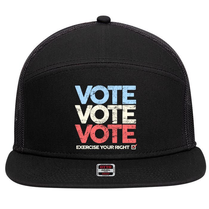 Vote Vote Vote Exercise Your right 7 Panel Mesh Trucker Snapback Hat