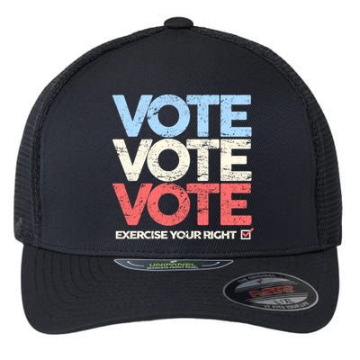 Vote Vote Vote Exercise Your right Flexfit Unipanel Trucker Cap