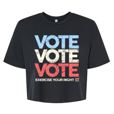 Vote Vote Vote Exercise Your right Bella+Canvas Jersey Crop Tee