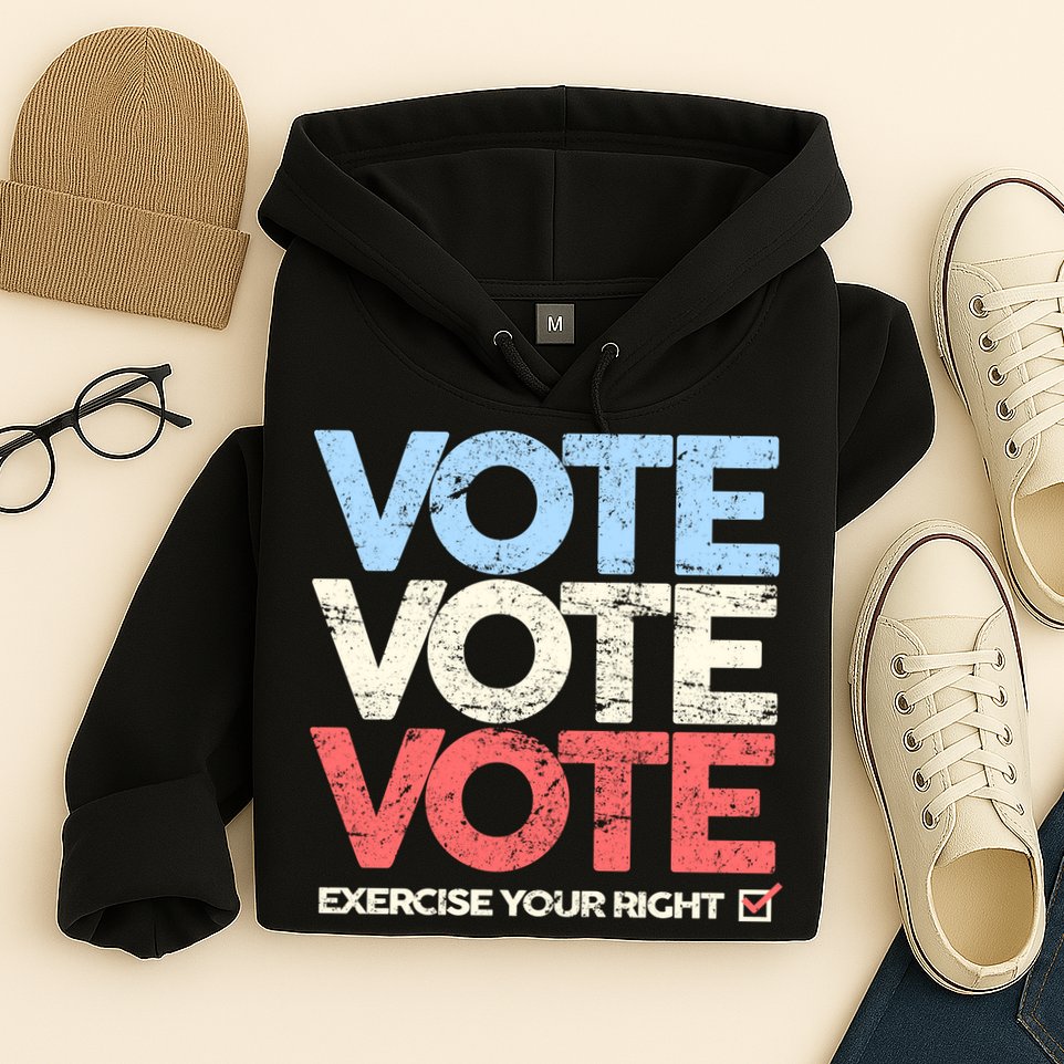 Vote Vote Vote Exercise Your right Hoodie