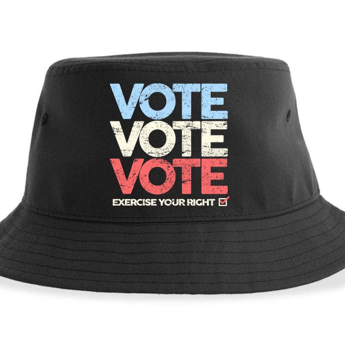 Vote Vote Vote Exercise Your right Sustainable Bucket Hat