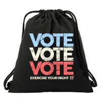 Vote Vote Vote Exercise Your right Drawstring Bag
