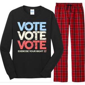 Vote Vote Vote Exercise Your right Long Sleeve Pajama Set