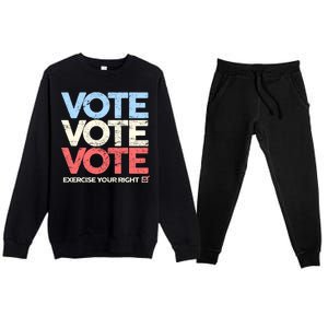 Vote Vote Vote Exercise Your right Premium Crewneck Sweatsuit Set