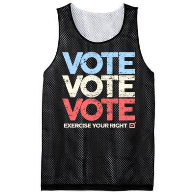 Vote Vote Vote Exercise Your right Mesh Reversible Basketball Jersey Tank