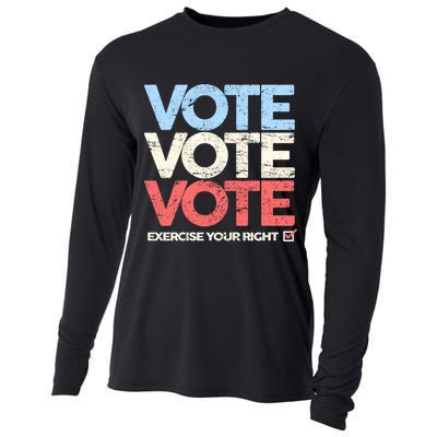 Vote Vote Vote Exercise Your right Cooling Performance Long Sleeve Crew