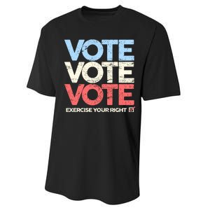 Vote Vote Vote Exercise Your right Performance Sprint T-Shirt