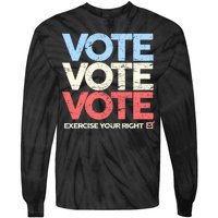 Vote Vote Vote Exercise Your right Tie-Dye Long Sleeve Shirt