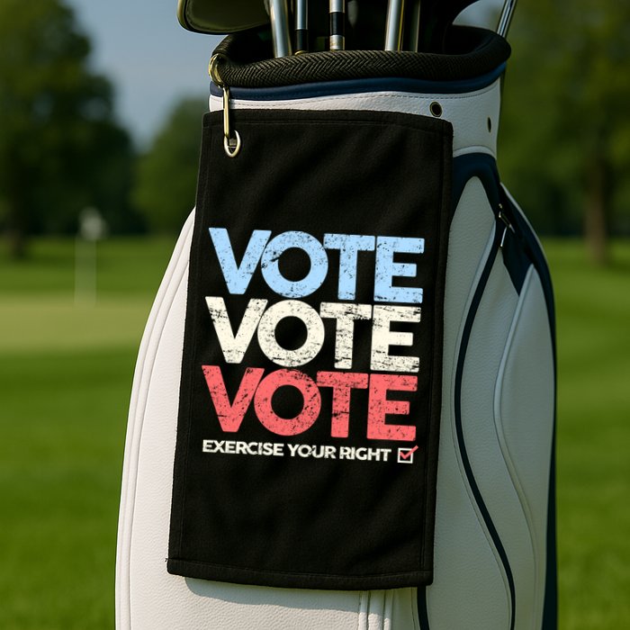 Vote Vote Vote Exercise Your right Golf Towel