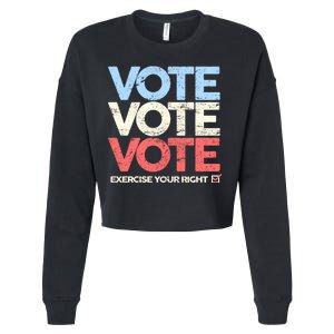 Vote Vote Vote Exercise Your right Cropped Pullover Crew