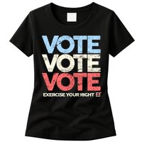 Vote Vote Vote Exercise Your right Womens T-Shirt