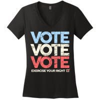 Vote Vote Vote Exercise Your right Women's V-Neck T-Shirt