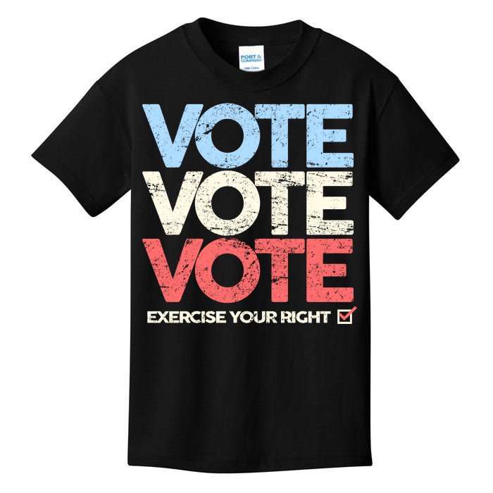 Vote Vote Vote Exercise Your right Kids T-Shirt