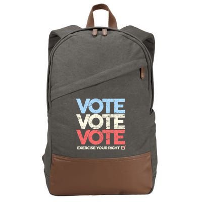 Vote Vote Vote Exercise Your right Cotton Canvas Backpack