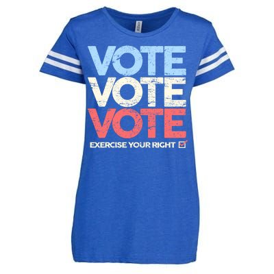 Vote Vote Vote Exercise Your right Enza Ladies Jersey Football T-Shirt