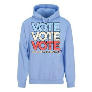 Vote Vote Vote Exercise Your right Unisex Surf Hoodie