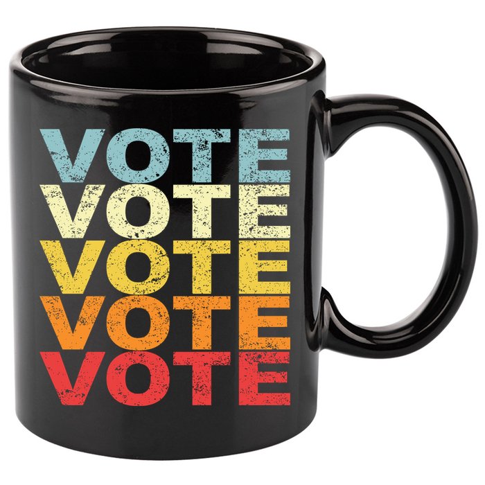 VOTE VOTE VOTE VOTE 11oz C Handle Ceramic Mug