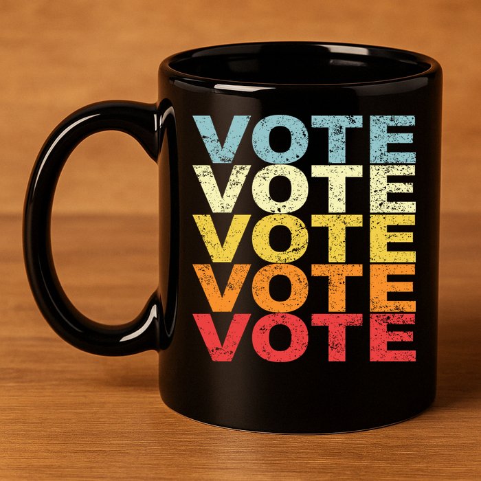 VOTE VOTE VOTE VOTE 11oz C Handle Ceramic Mug